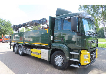 Kamion sa tovarnim sandukom, Kamion sa dizalicom MAN TGX 26.500 6x2 - Baustoff - HIAB Kran: slika 2