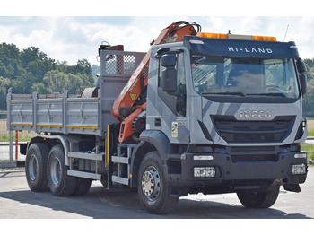 Kamion sa dizalicom, Istovarivač Iveco TRAKKER 410*Kipper 5,20m*ATLAS 165.2E * FUNK/6x4: slika 4