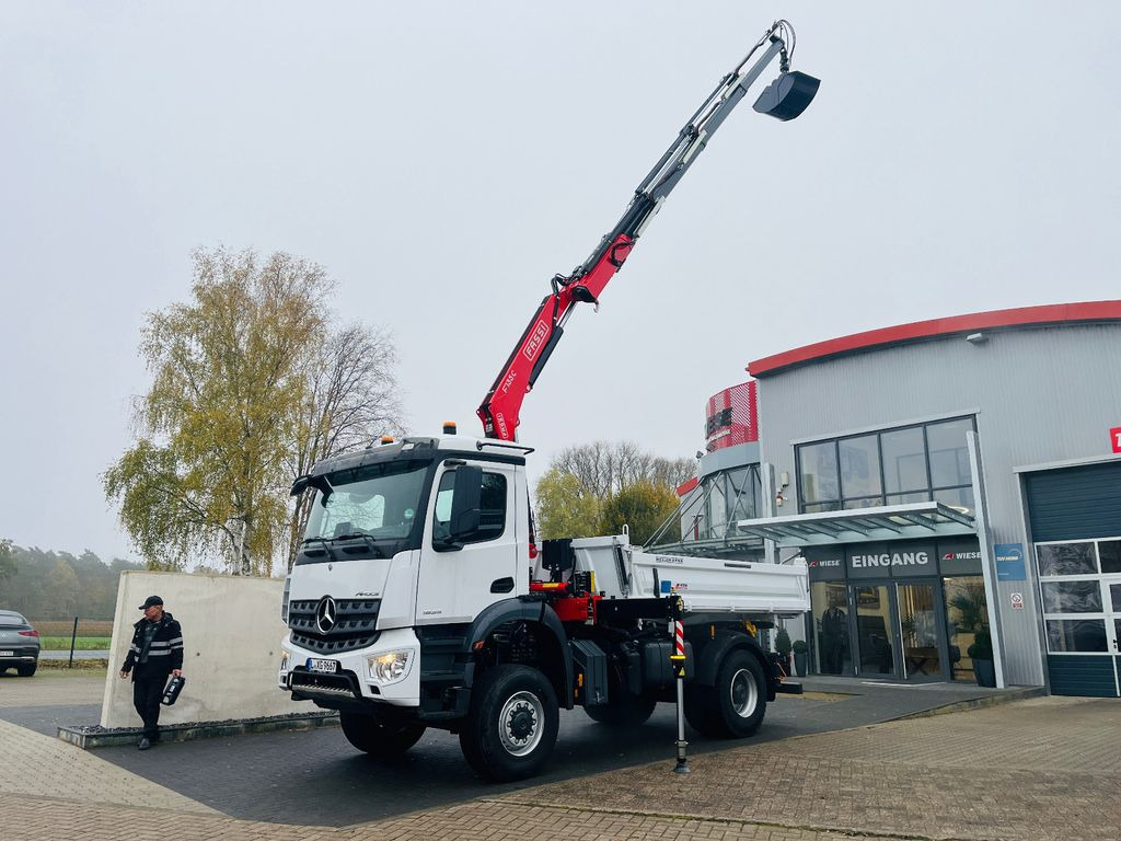 Istovarivač, Kamion sa dizalicom novi Mercedes-Benz Arocs 1835  4x4 Meiller Fassi F135 Kran Kipper: slika 11