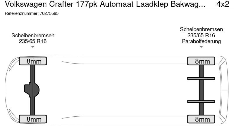 Dostavno vozilo sa zatvorenim sandukom Volkswagen Crafter 177pk Automaat Laadklep Bakwagen Airco Camera Meubelbak Koffer 19m3 Airco: slika 17