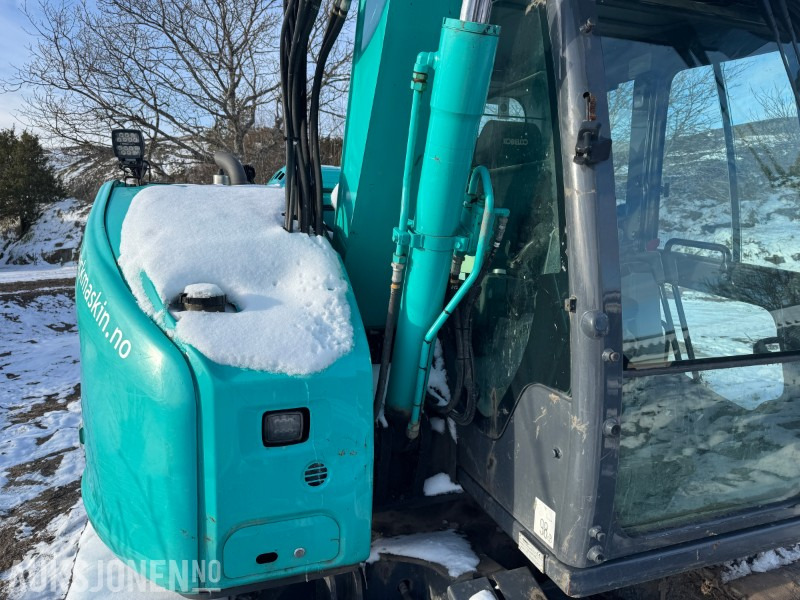 Bager 2019 Kobelco SK75SR-7 Gravemaskin - Engcon tiltrotator - 2 skuffer: slika 14