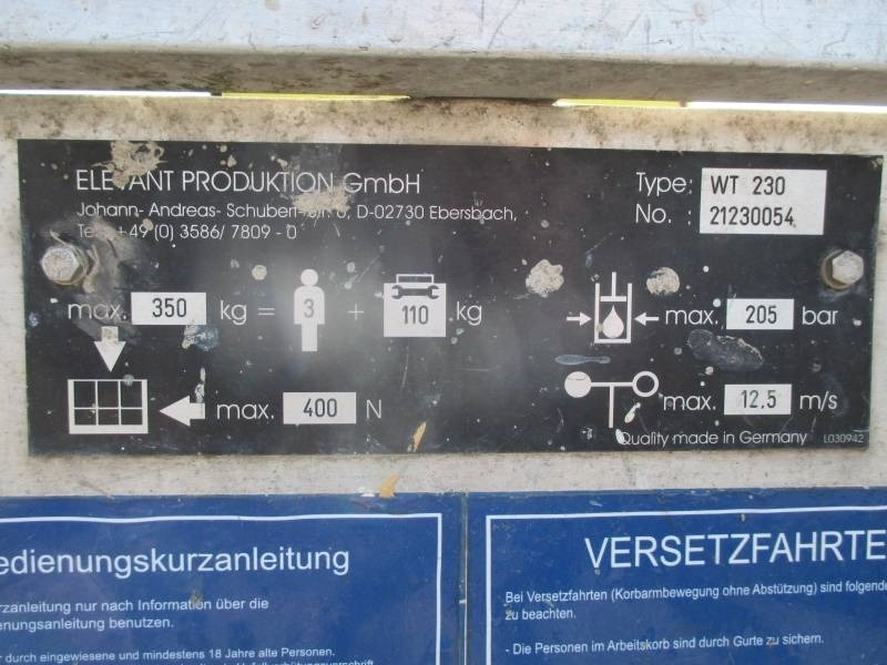 Vazdušna platforma montirana na kamion Wumag WT 230: slika 13