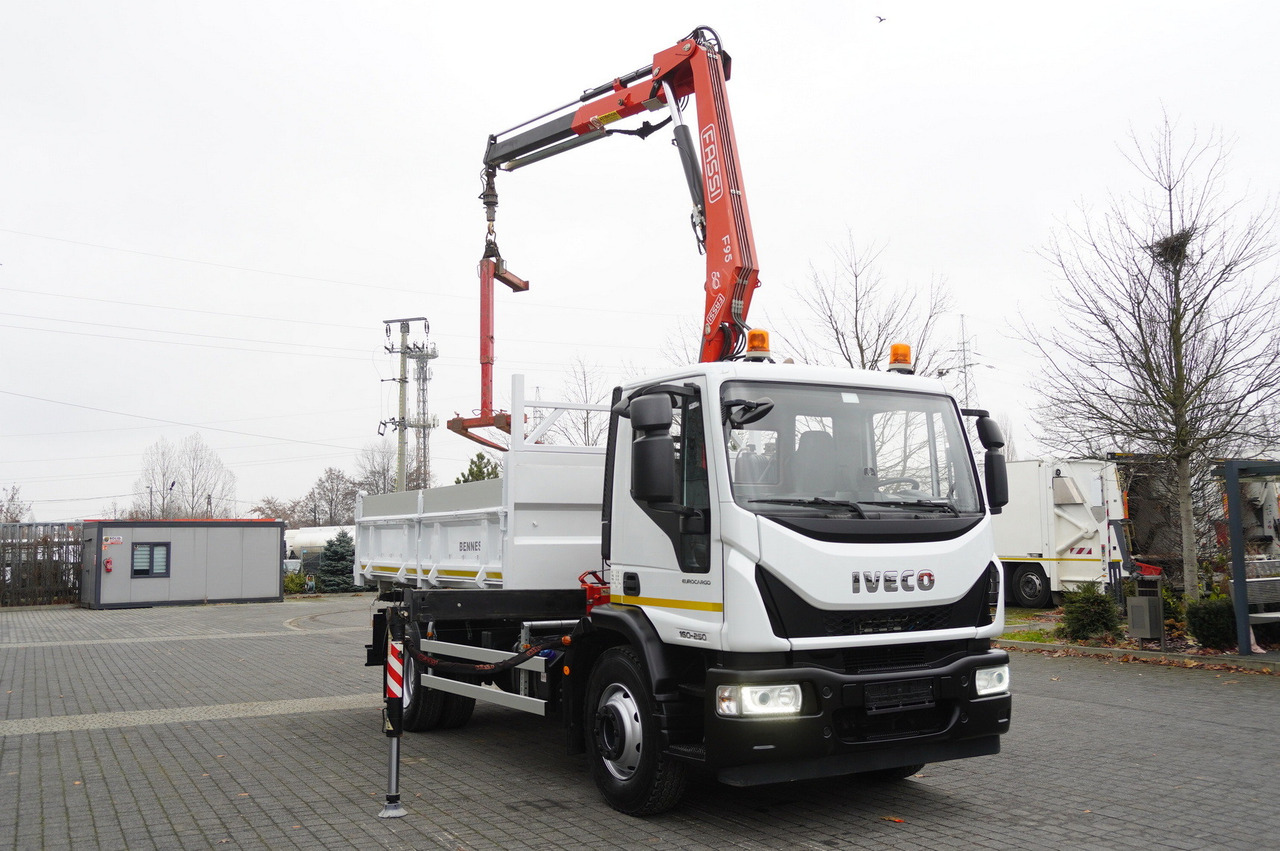 Kamion sa dizalicom IVECO Eurocargo 160-250 E6/ Fassi crane / 3-sided tipper / mileage 47 thousand. km!: slika 16