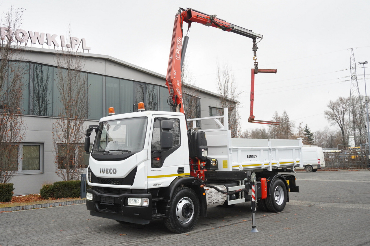 Kamion sa dizalicom IVECO Eurocargo 160-250 E6/ Fassi crane / 3-sided tipper / mileage 47 thousand. km!: slika 15