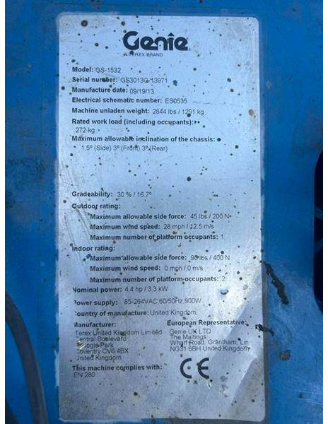 Lift u obliku makaza Genie GS1532 elektro 6m (1798): slika 13