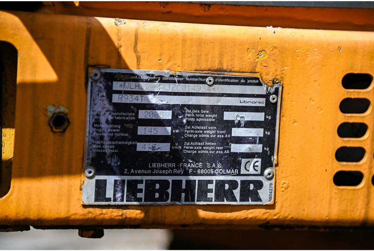 Bager guseničar LIEBHERR R934T: slika 50