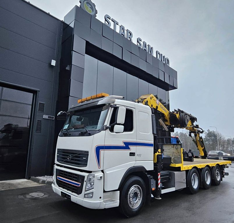 Kamion sa dizalicom, Kamion sa tovarnim sandukom Volvo FH 520 8x4 HMF ODIN K6 EURO 5 FLY JIB KRAN CRANE: slika 22