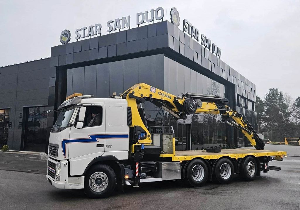 Kamion sa dizalicom, Kamion sa tovarnim sandukom Volvo FH 520 8x4 HMF ODIN K6 EURO 5 FLY JIB KRAN CRANE: slika 16