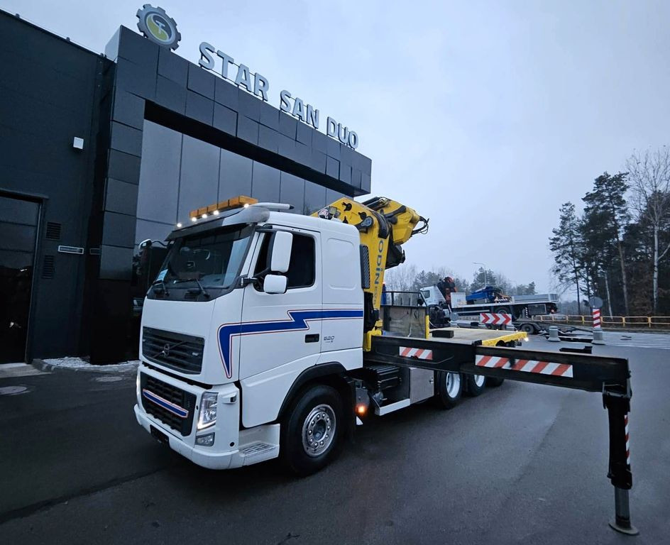 Kamion sa dizalicom, Kamion sa tovarnim sandukom Volvo FH 520 8x4 HMF ODIN K6 EURO 5 FLY JIB KRAN CRANE: slika 11