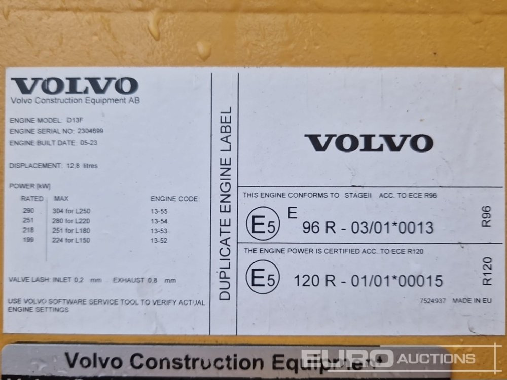 Utovarivač točkaš Unused Volvo L180H: slika 26